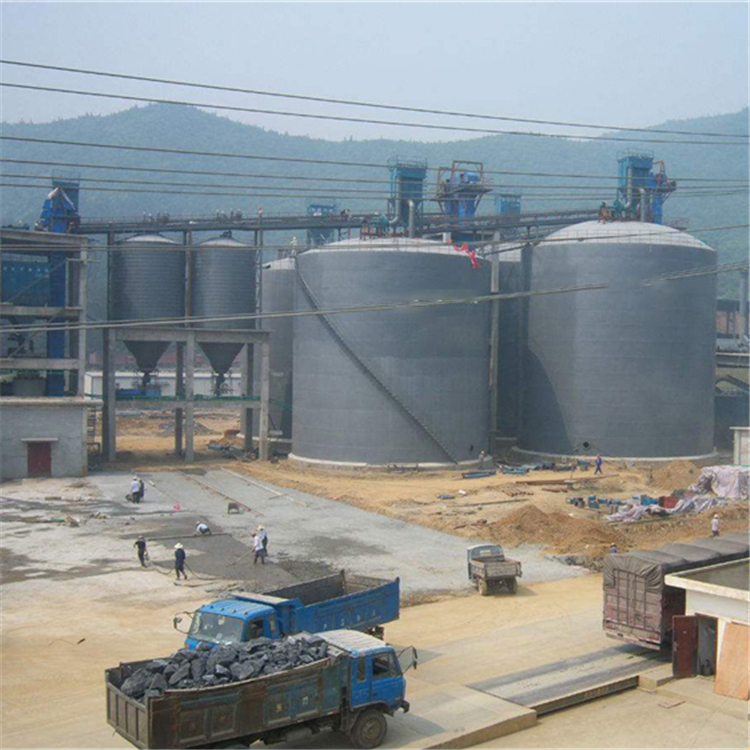 益阳水泥钢板仓2座3000吨青岛项目进入施工